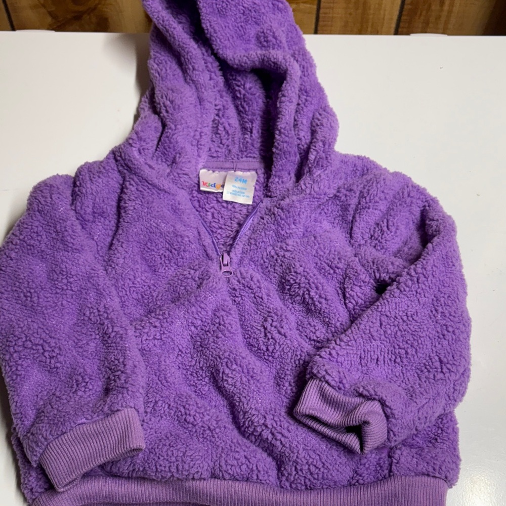 Kidgets Plush Purple Kids Hoodie